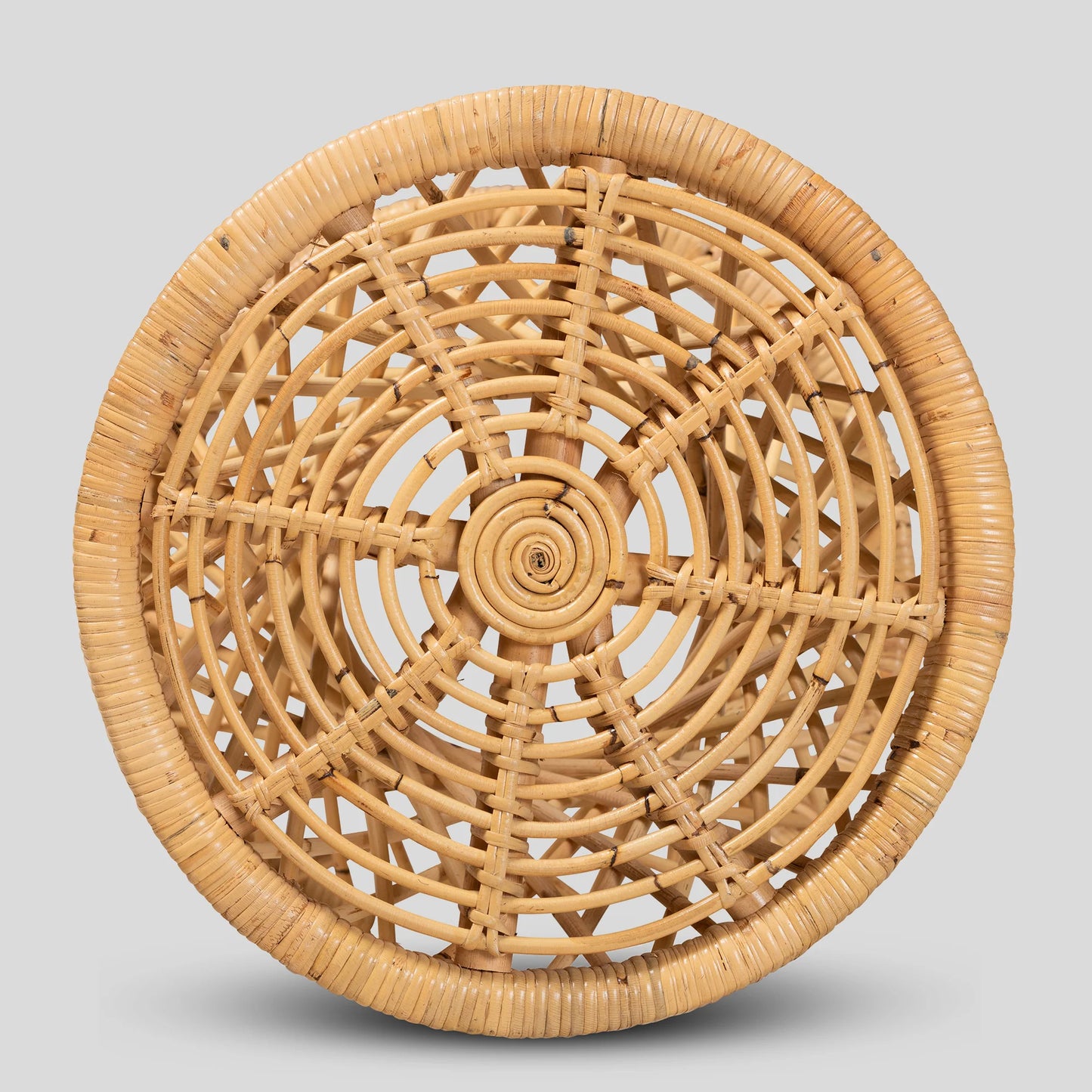 RATTAN HOURGLASS END TABLE