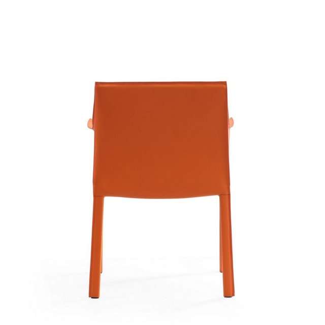 ORANGE LEATHER ARM CHAIR
