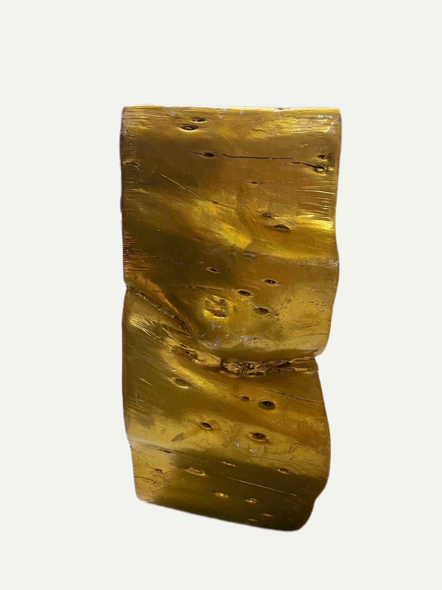 GOLD LIVE EDGE TREE STUMP CONSOLE TABLE