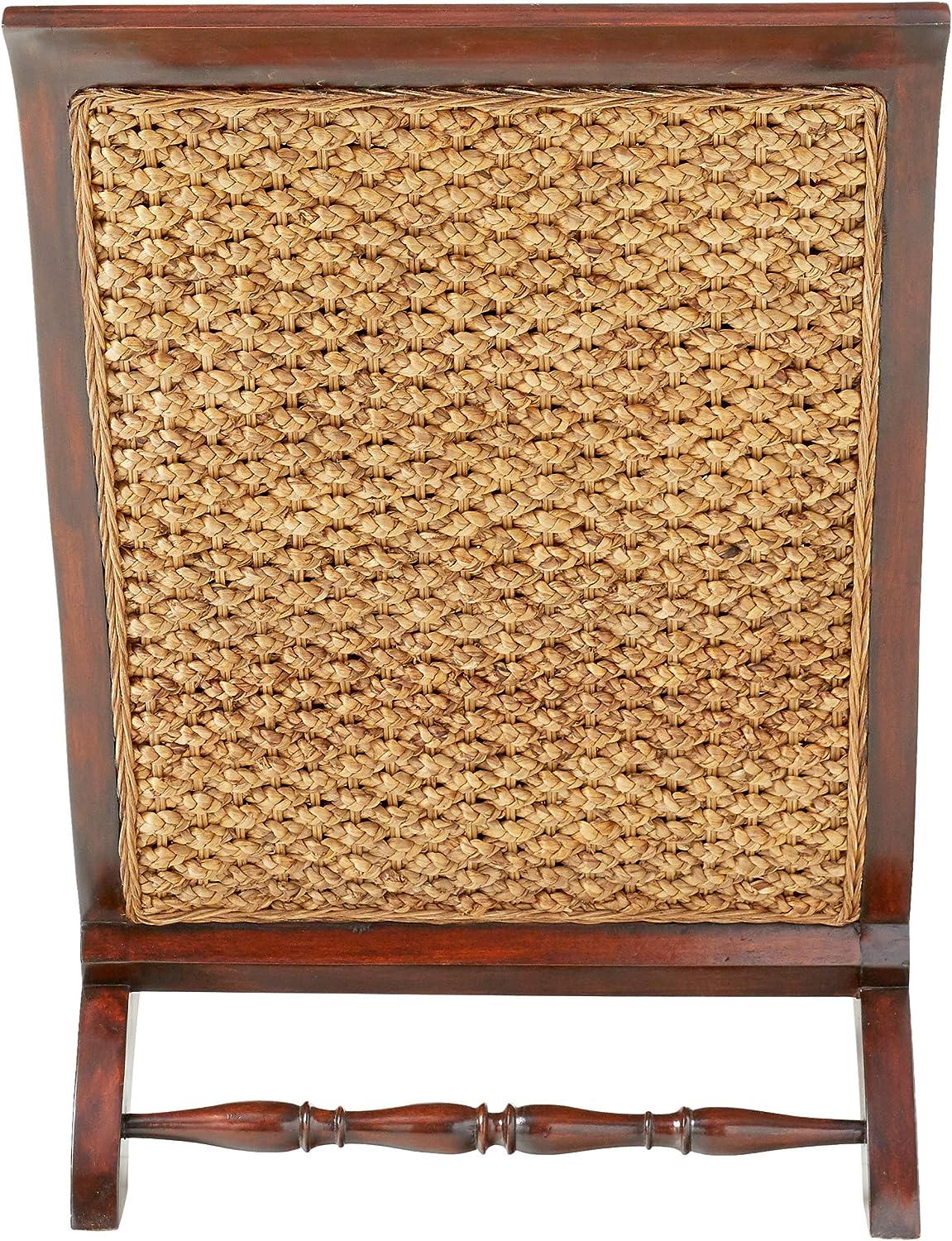MAHOGANY AND SISAL LOUNGE ARM CHAIR