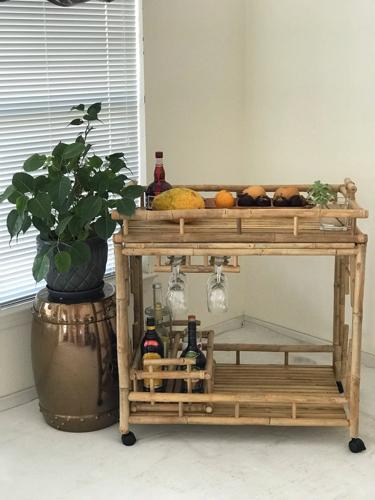 BAMBOO BAR CART