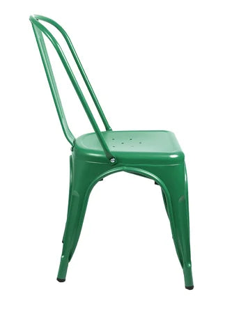 GREEN METAL CAFE CHAIR
