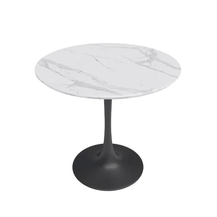 ROUND BLACK TABLE WHITE TOP
