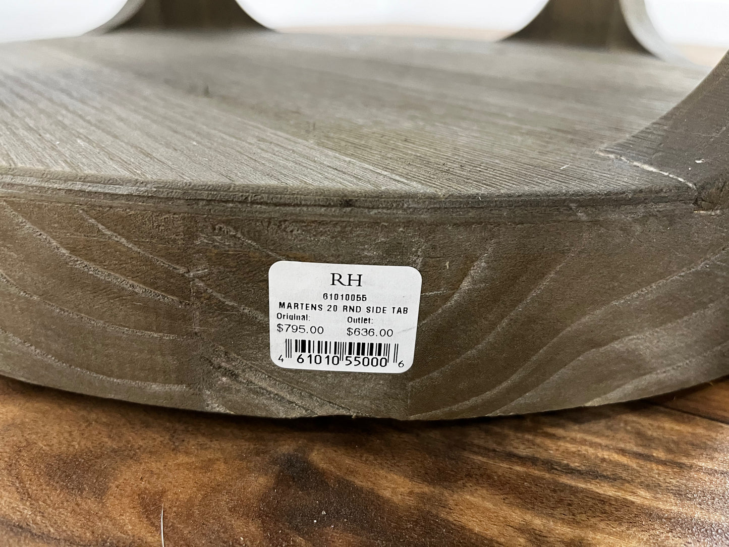 ROUND OPEN SIDE TABLE DARK WOOD