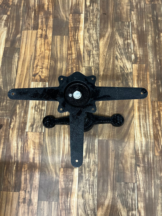 BLACK CAST IRON TWO-PRONG CAFE TABLE BASE