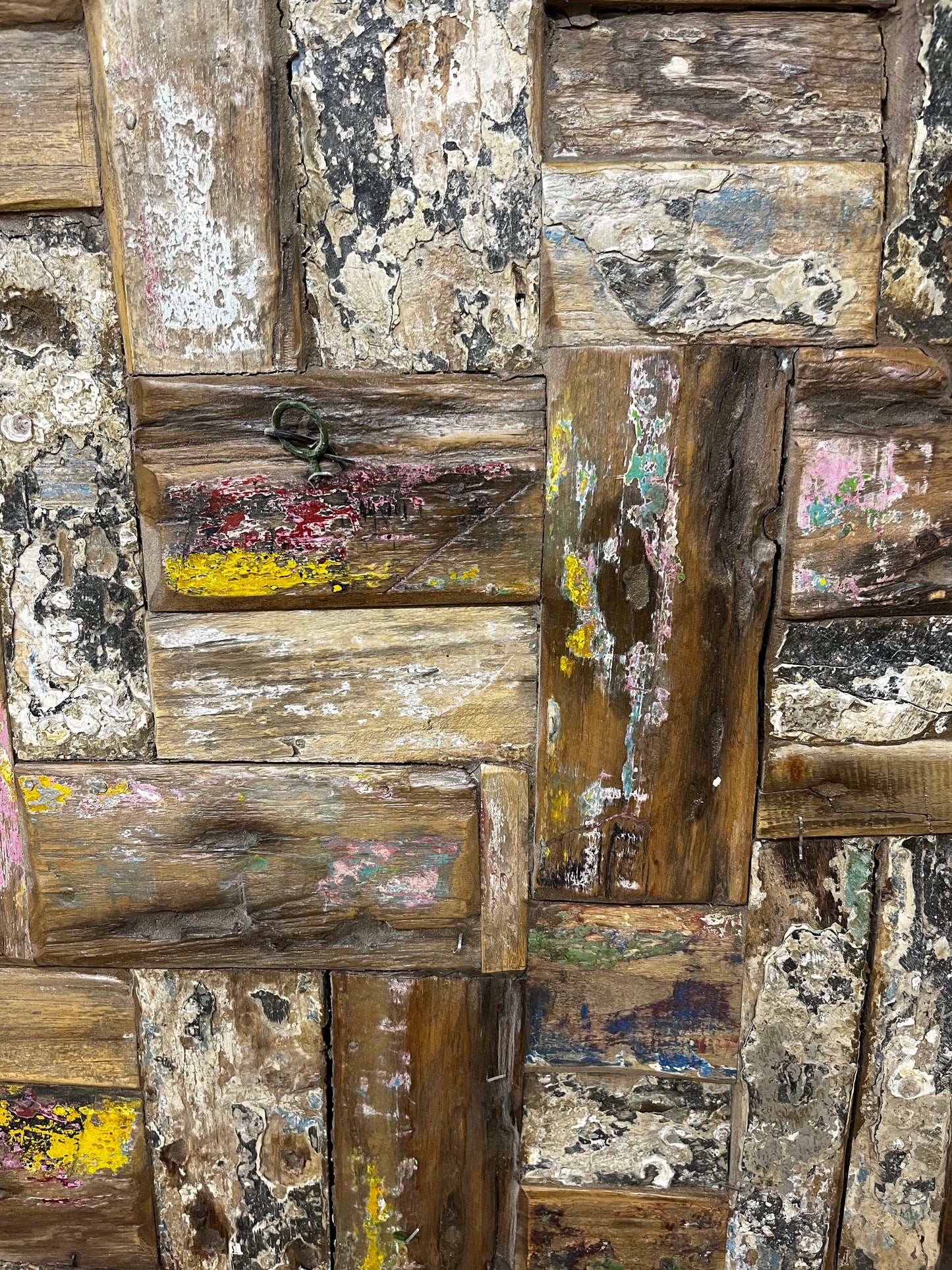 MULTI-COLOR PAINTED WOOD PANEL