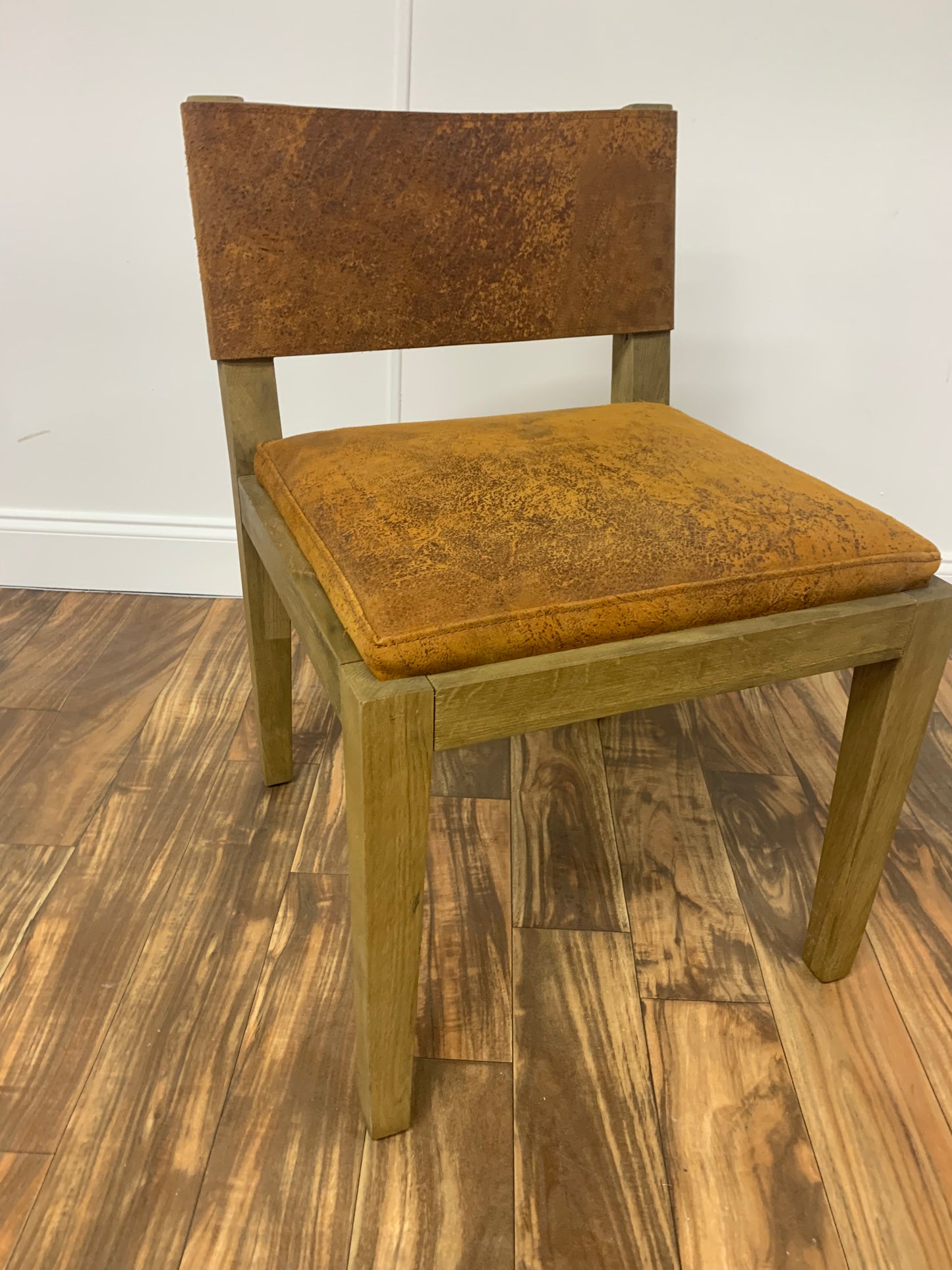 RUST ORANGE SUADE DINING CHAIR