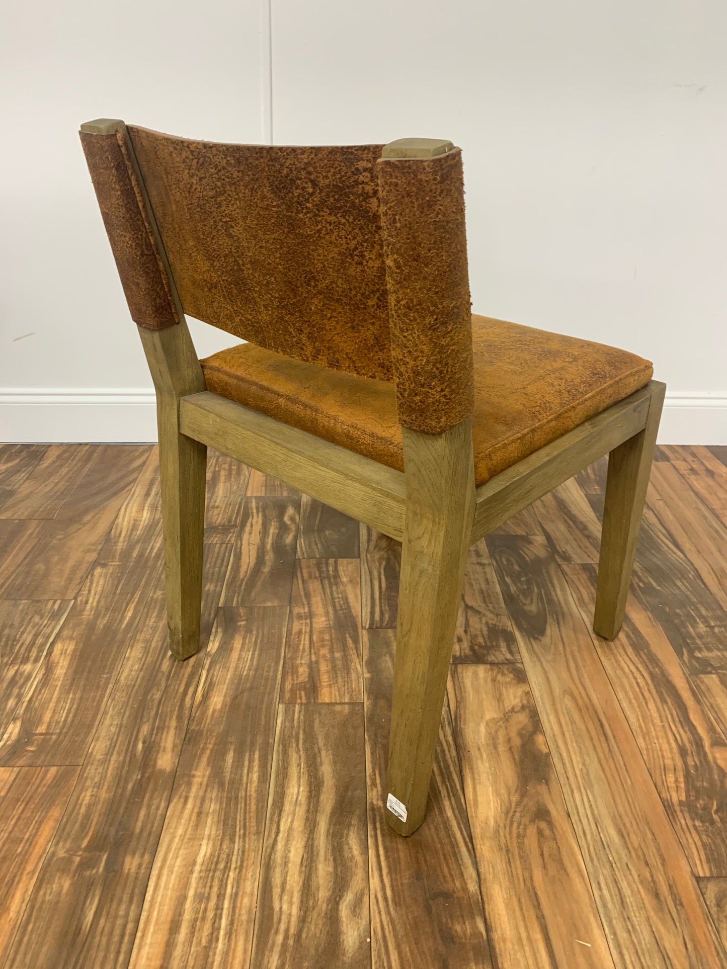 RUST ORANGE SUADE DINING CHAIR
