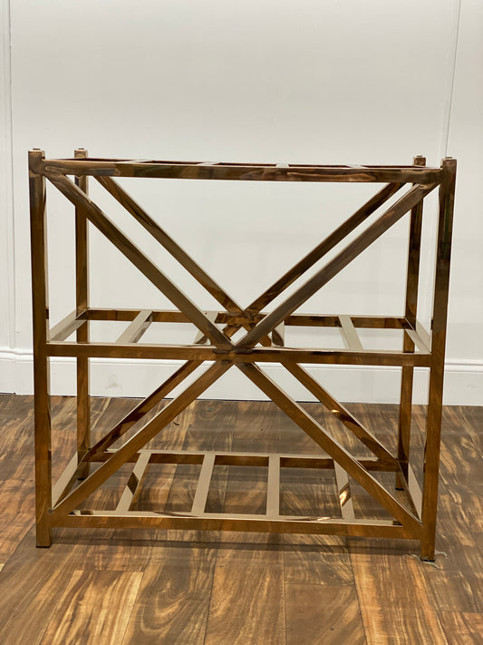 BRONZE METAL BAR CART