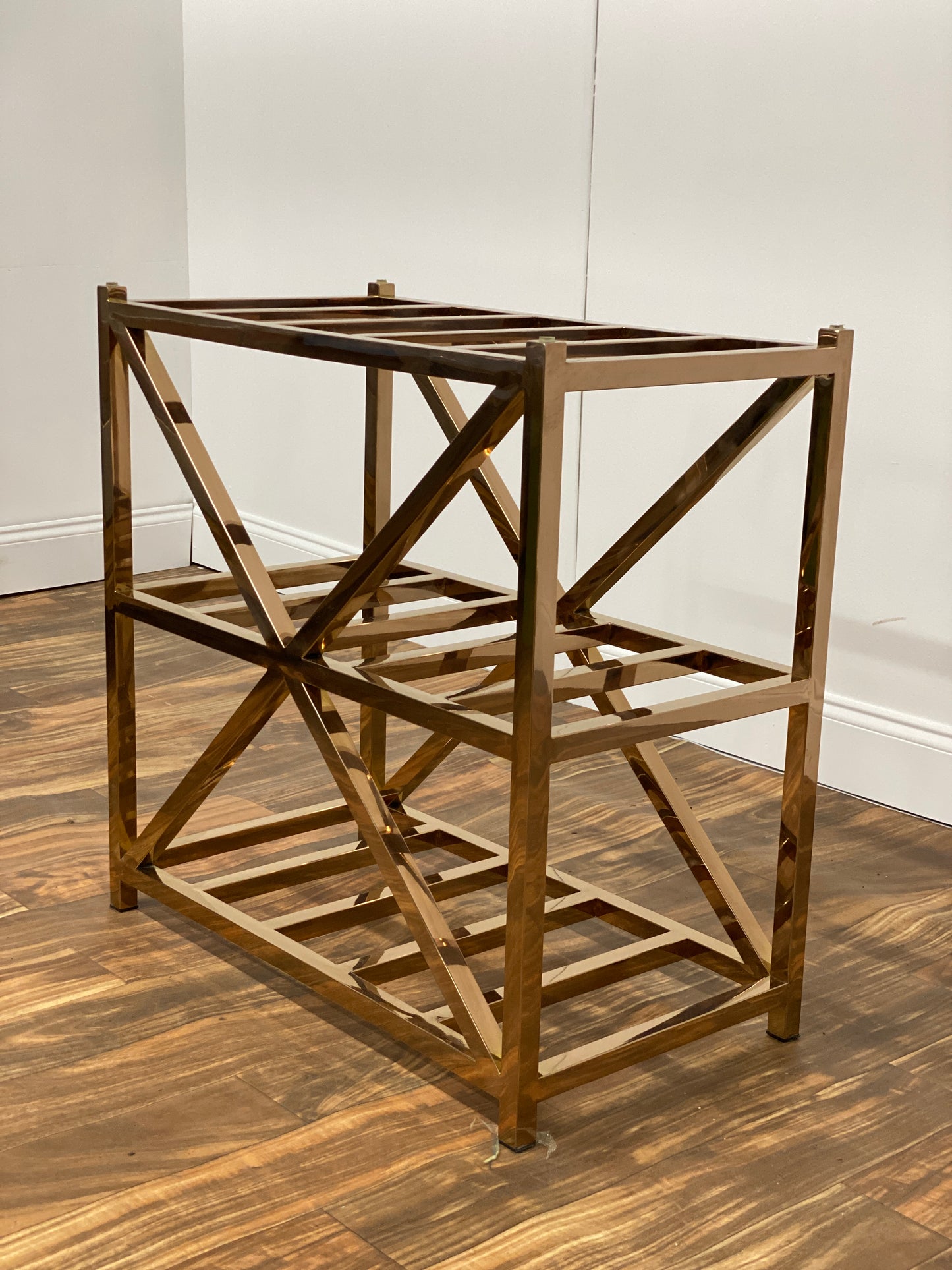 BRONZE METAL BAR CART