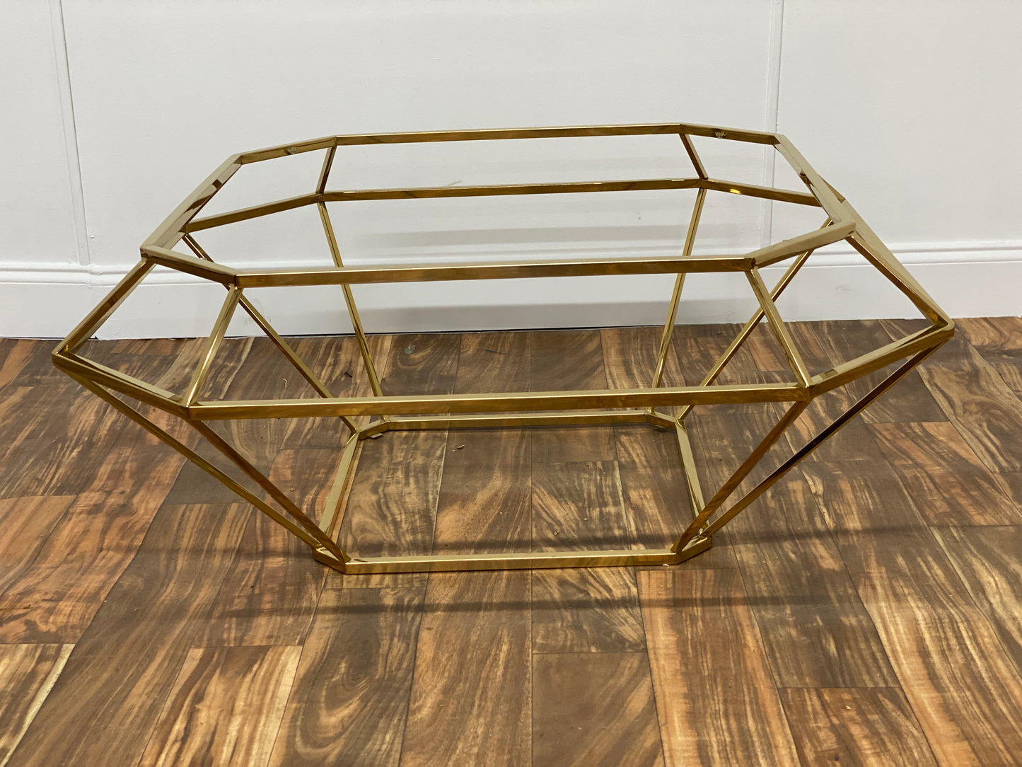 GOLD METAL DIAMOND COFFEE TABLE BASE / LEGS