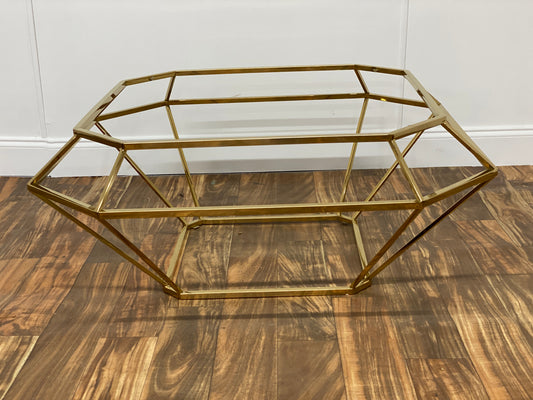 GOLD METAL DIAMOND COFFEE TABLE BASE / LEGS