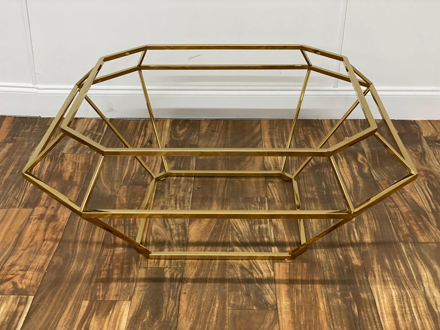 GOLD METAL DIAMOND COFFEE TABLE BASE / LEGS