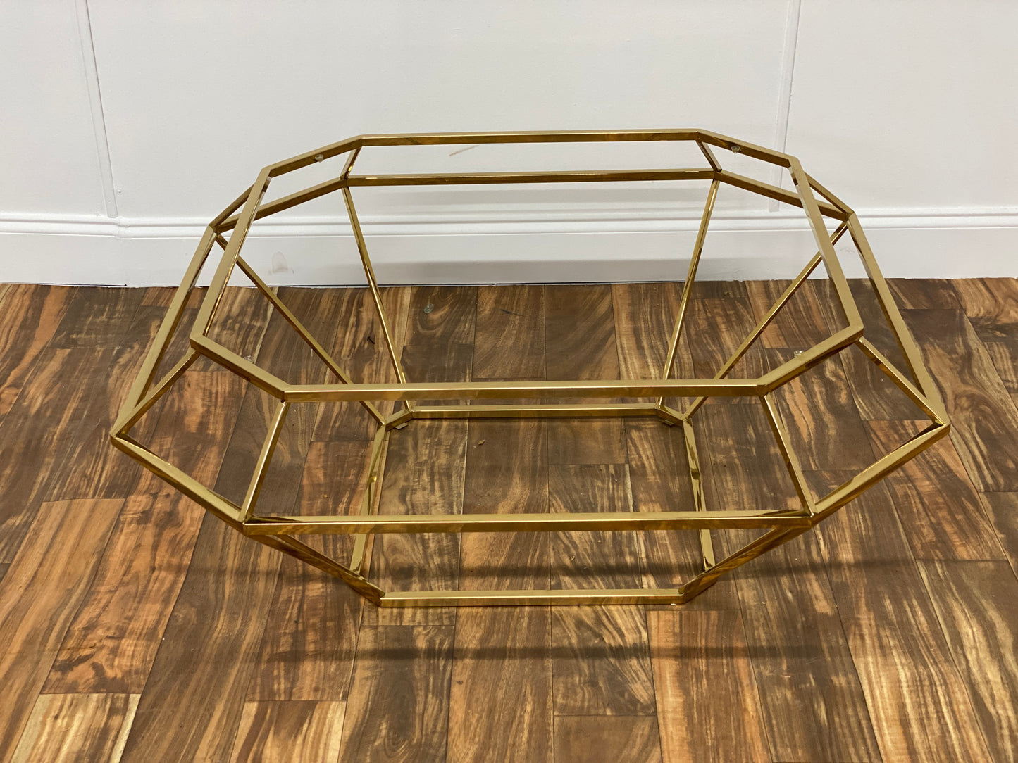 GOLD METAL DIAMOND COFFEE TABLE BASE / LEGS