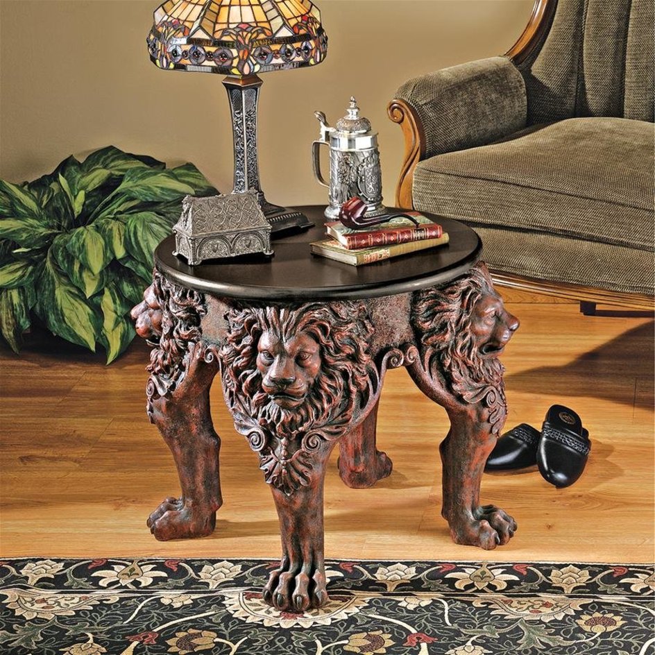 Lion Leg Sculptural Gothic Side Table