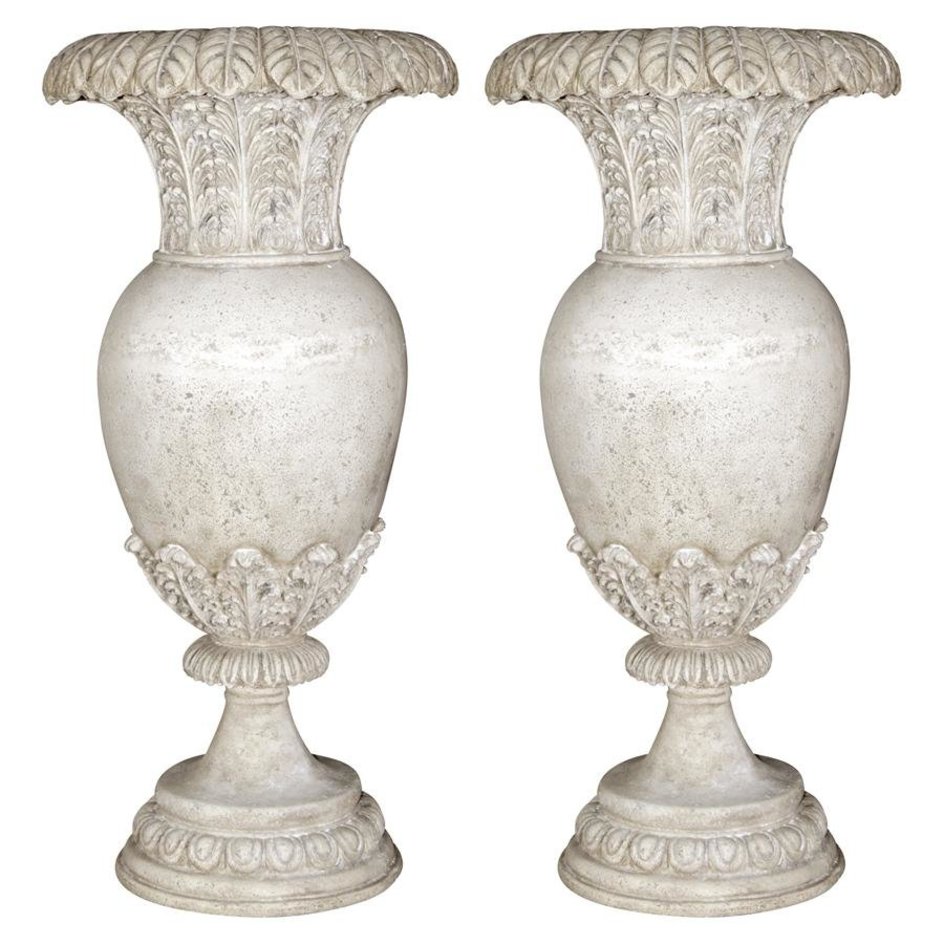 Floral Oviform Urn