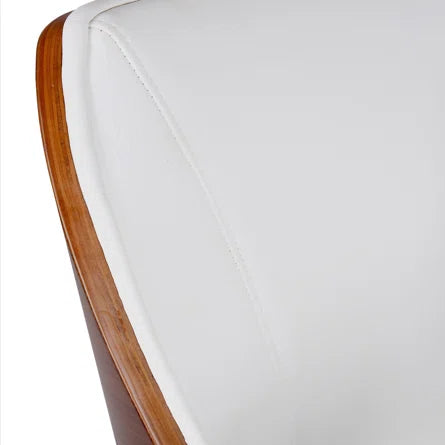 FLAT WHITE LEATHER OFFICE CHAIR