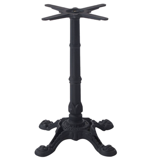 BLACK CAST IRON FOUR-PRONG CAFE TABLE BASE
