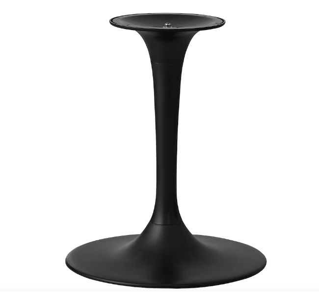 ROUND BLACK TABLE WHITE TOP