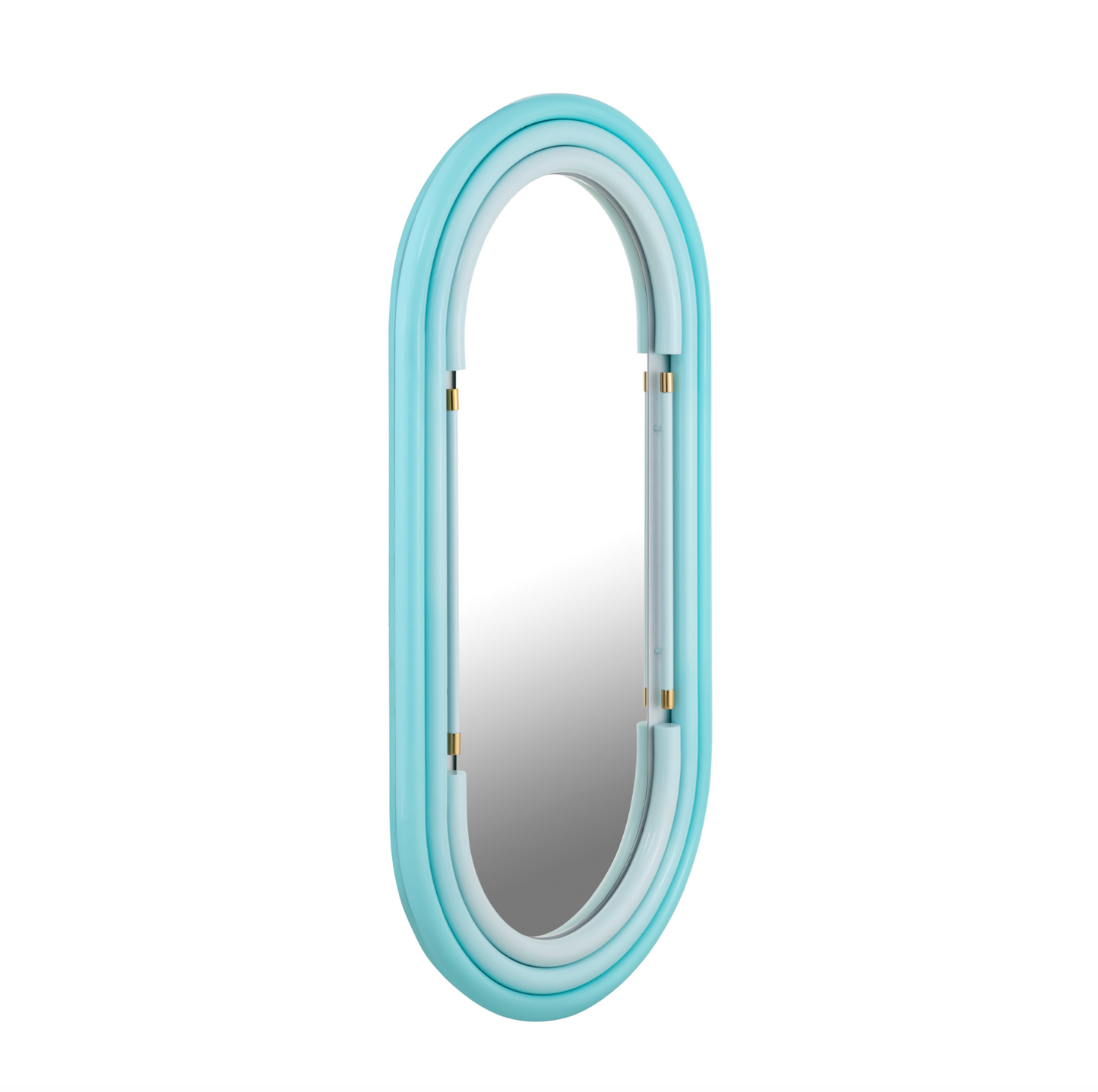 NEON WALL MIRROR IN BLUE