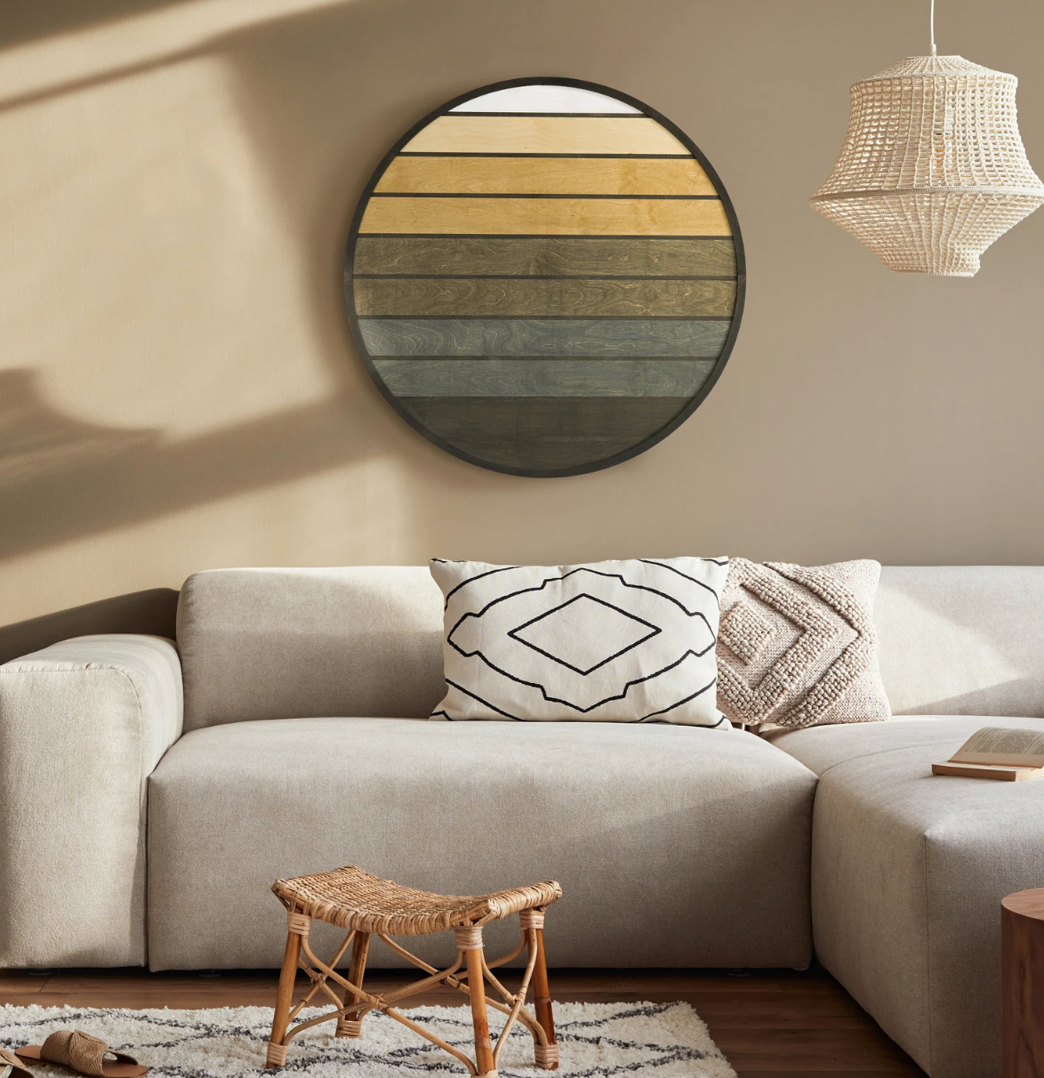 Large Circular Wood Wall Art