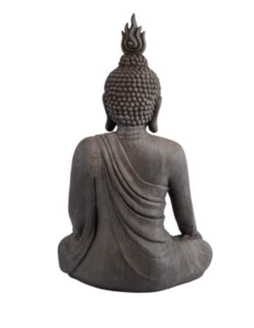 Sitting Buddha Statue Gray