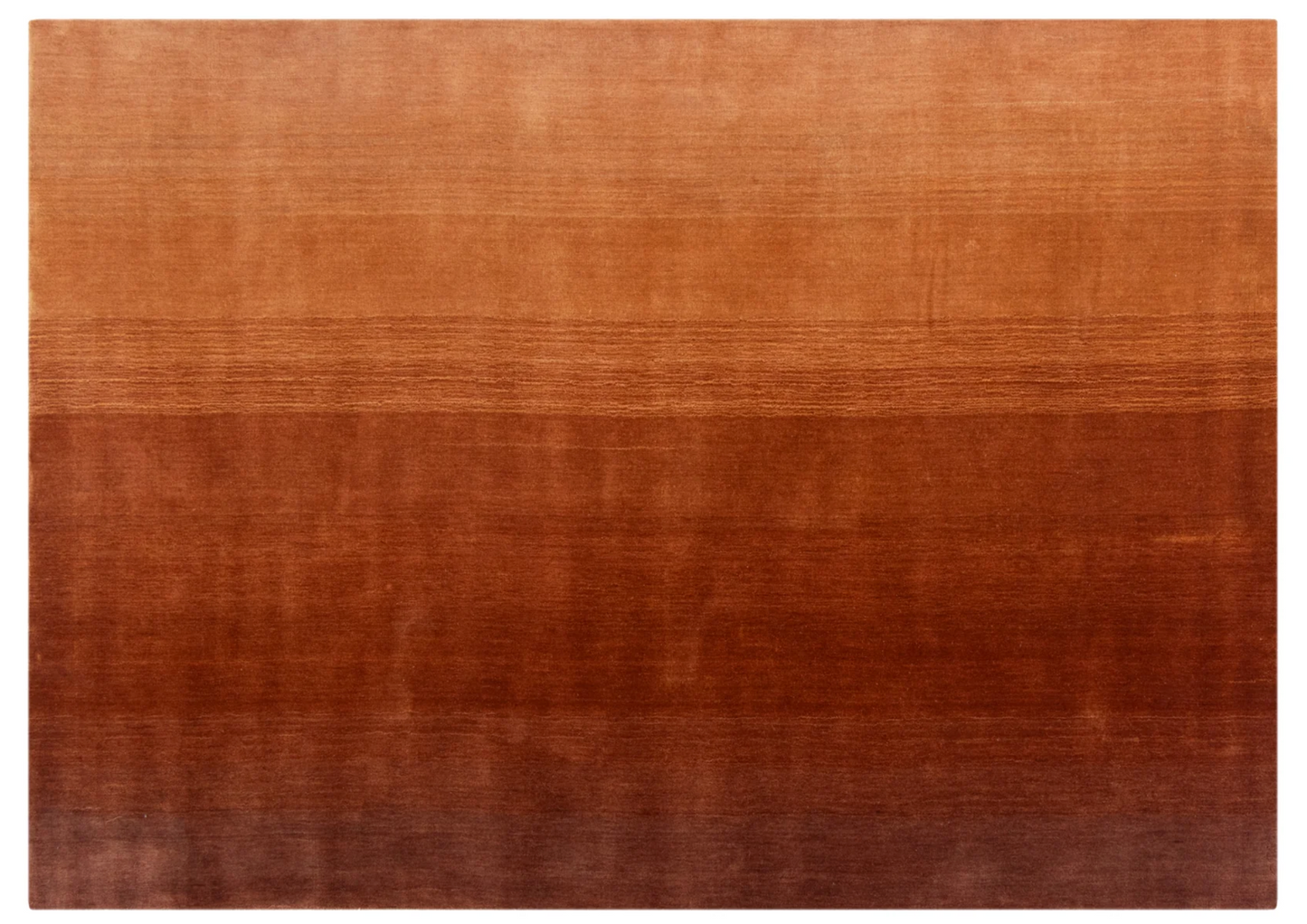 Rust Orange Ombre Wool Rug 10' x 14'
