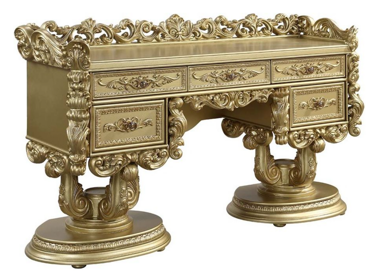 ORNATE GOLD LARGE VANITY BUFFET