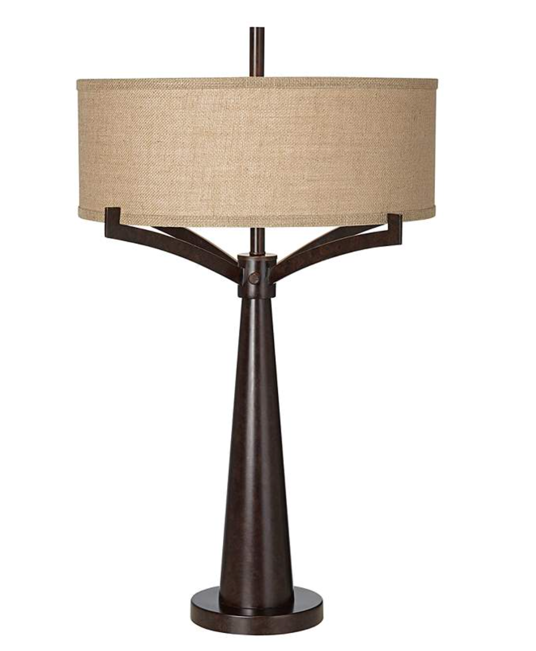 INDUSTRIAL BRONZE 2-LIGHT TABLE LAMP