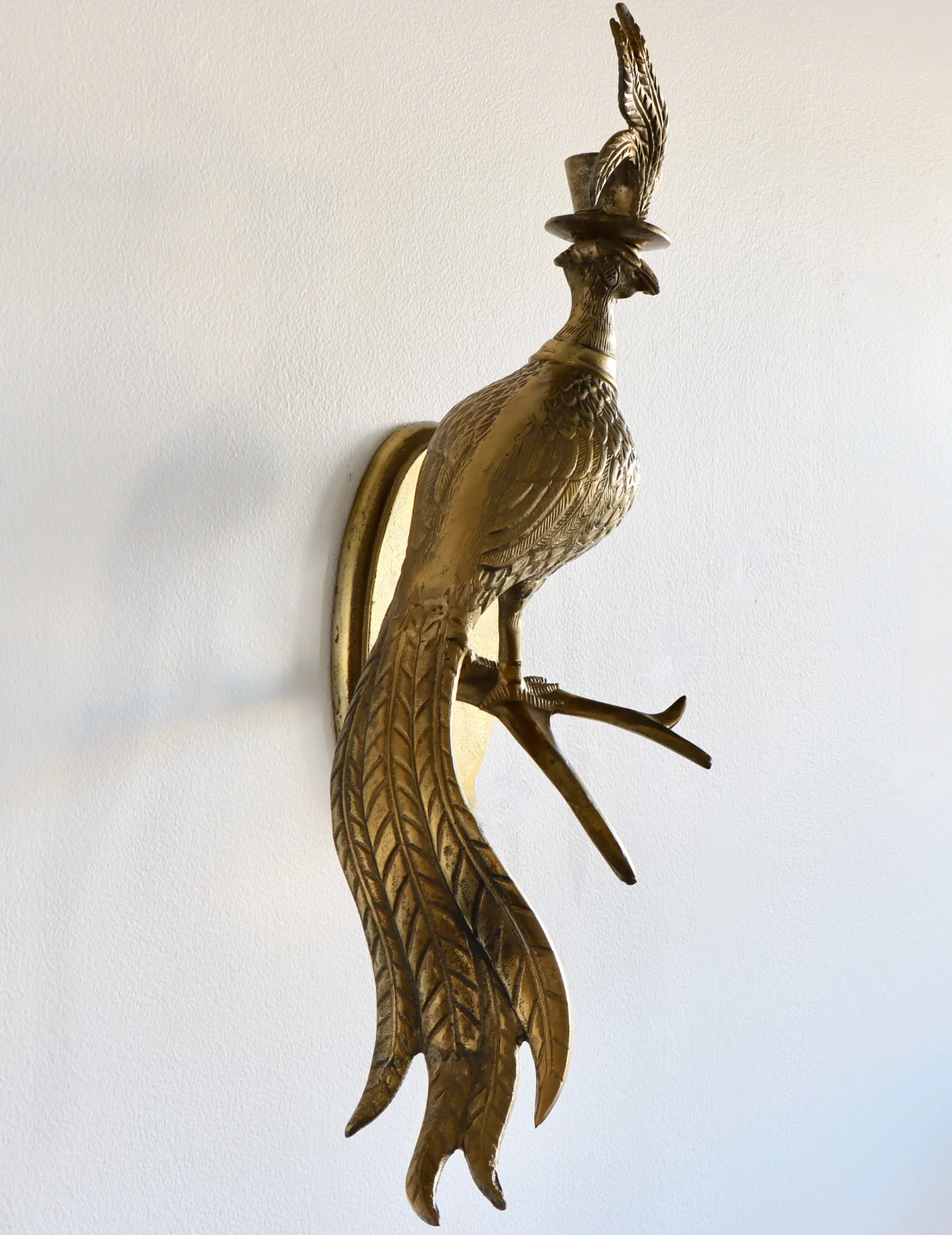 BRONZE DAPPER PHEASANT WALL HANGING