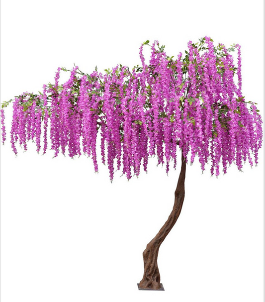 EXTRA LARGE SIDESWEPT WISTERIA TREE FUSHIA PINK AND VIOLET