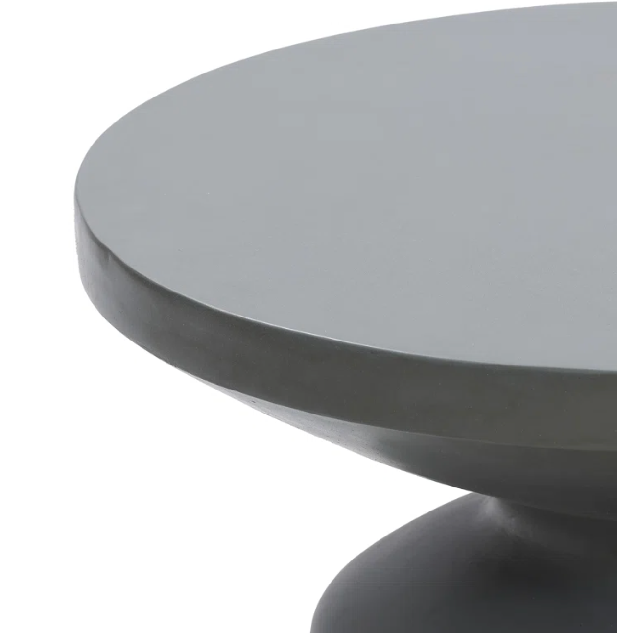 GREY MAGNESIUM OXIDE ROUND COFFEE TABLE
