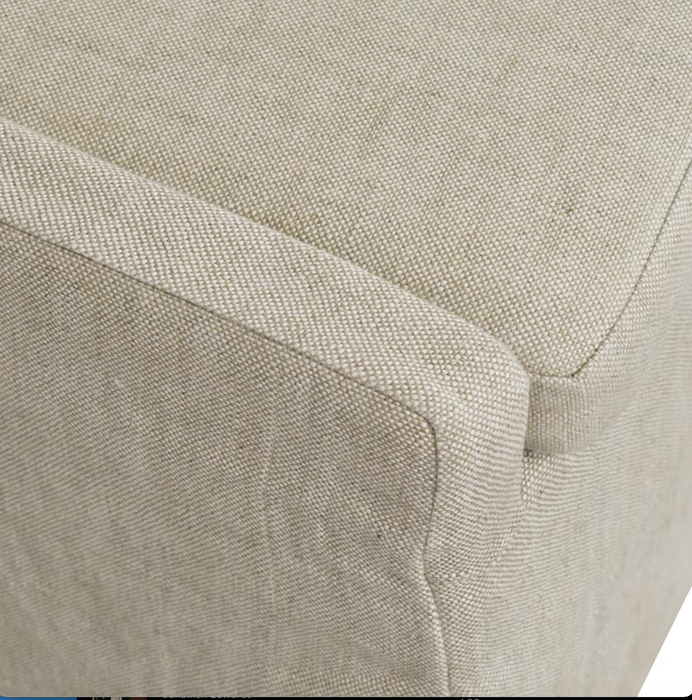 BEIGE SLIPCOVER ARM CHAIR