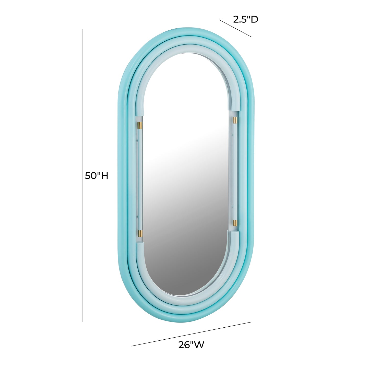 NEON WALL MIRROR IN BLUE