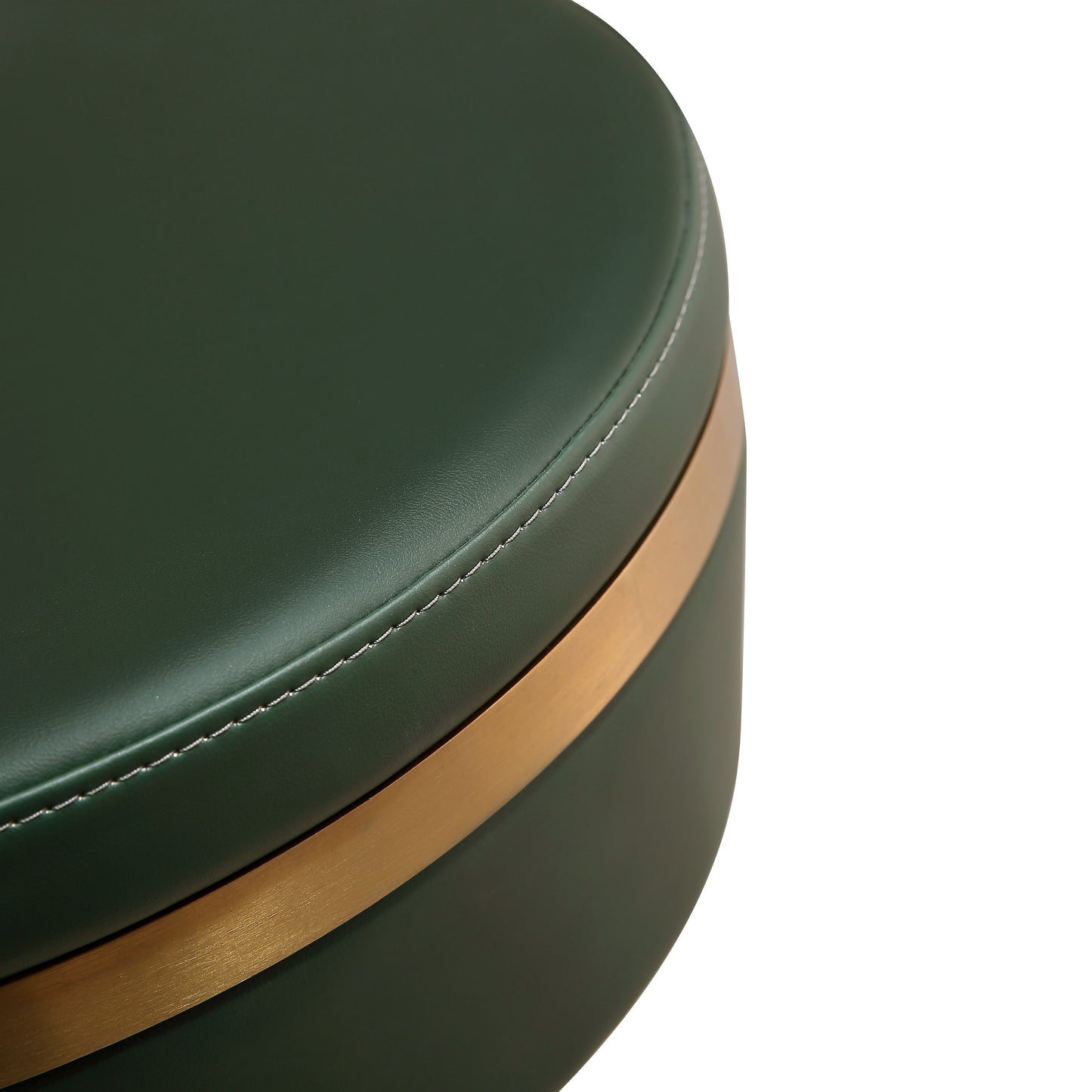 GREEN AND GOLD ADJUSTABLE BAR STOOL