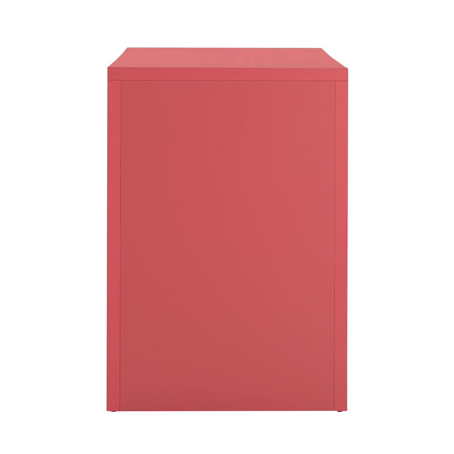 CORAL PINK RATTAN DESK