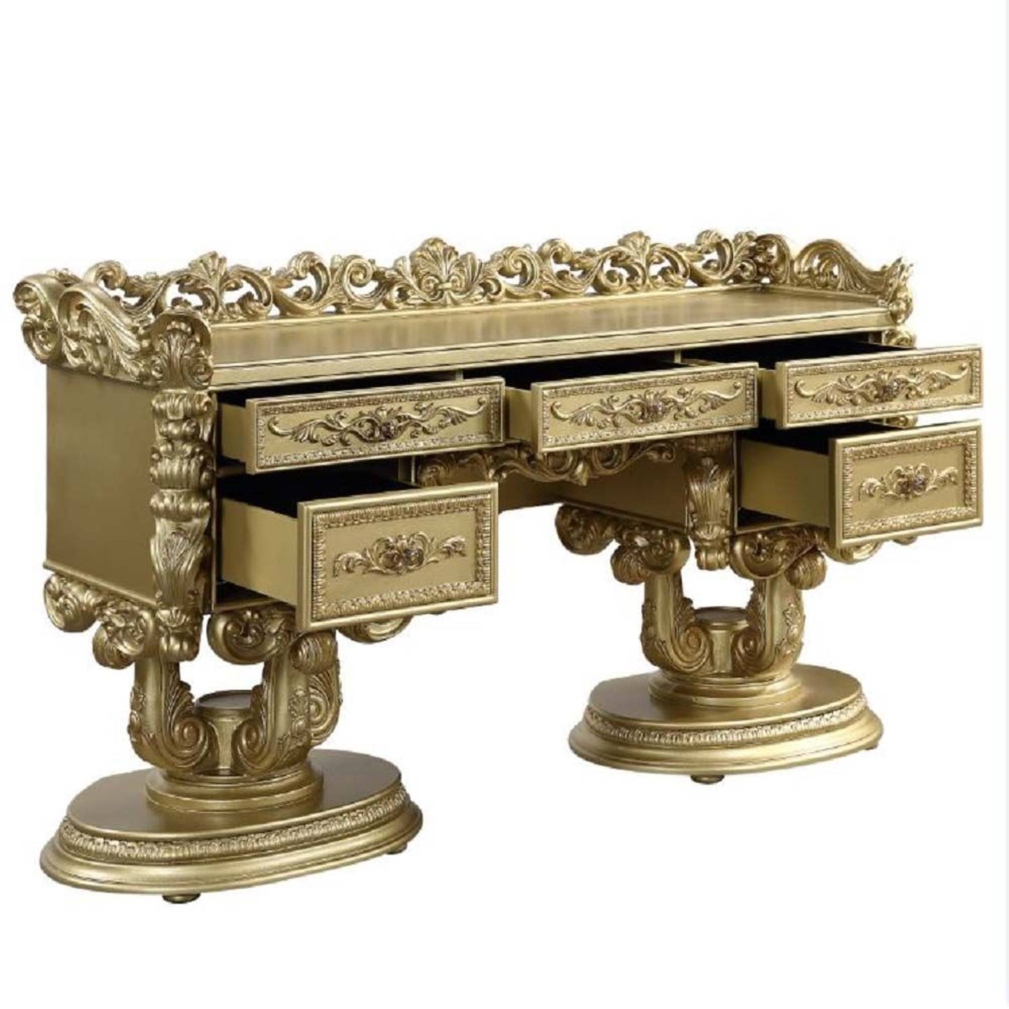 ORNATE GOLD LARGE VANITY BUFFET