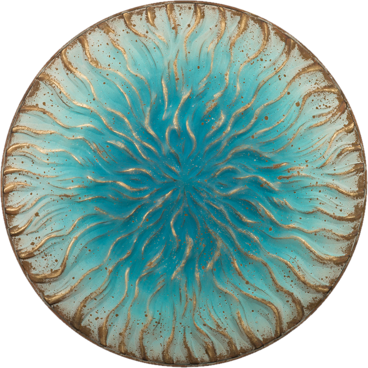 Blue Wave Wall Decor 36"
