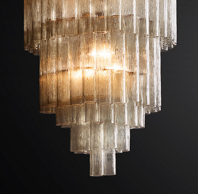 TIERED CYLINDRICAL CHANDELIER