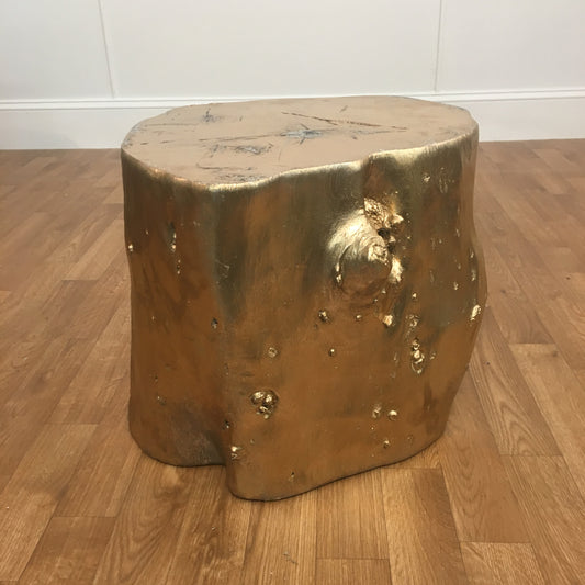 GOLD PAINTED TREE ACCENT TABLE