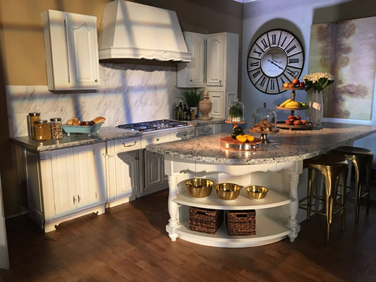 KITCHEN CABINETS AND ISLAND SET
