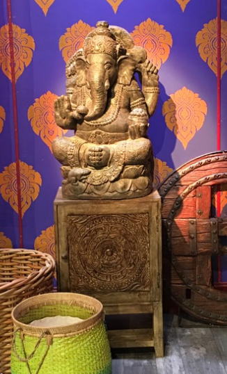 GANESHA WOOD CARVED STATUE