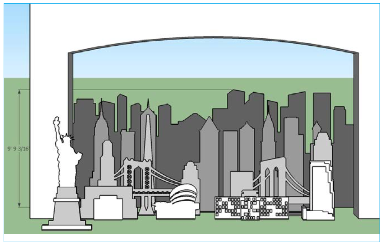 OVERSIZE NEW YORK CITY SKYLINE CUTOUTS