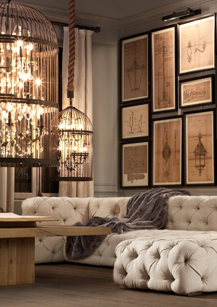 BIRDCAGE CHANDELIER