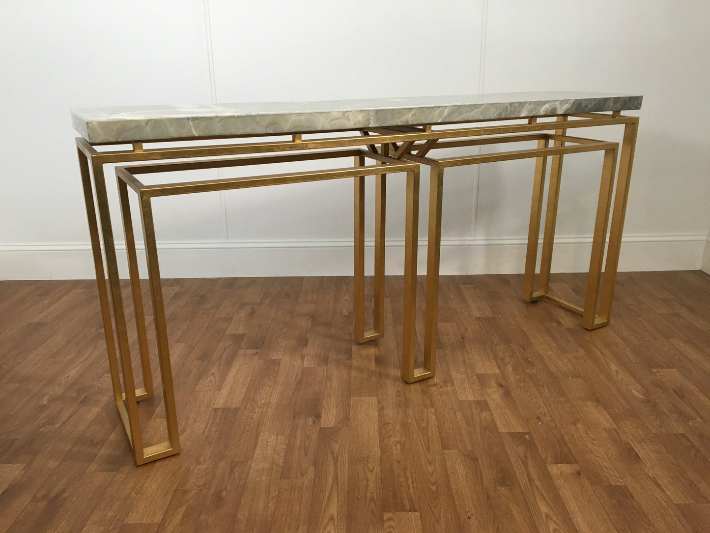 MARBLE TOP CONSOLE TABLE