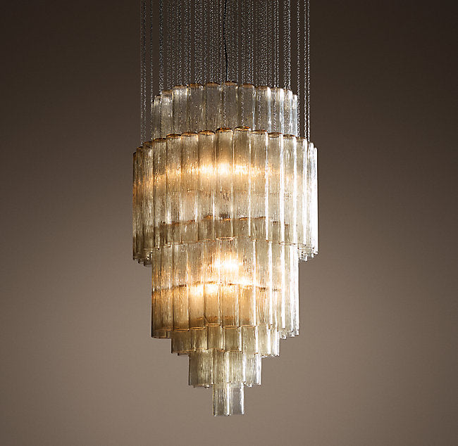 TIERED CYLINDRICAL CHANDELIER