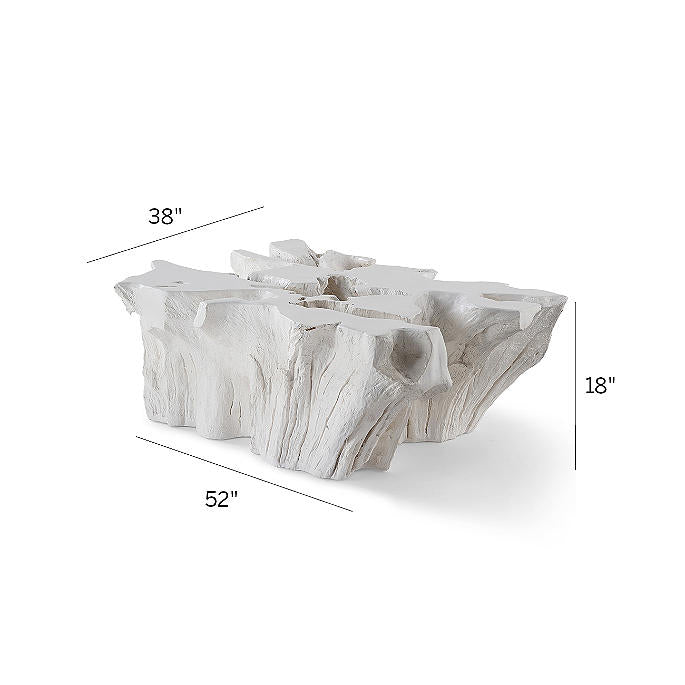 TREE ROOT COFFEE TABLE WITH WHITE FINISH