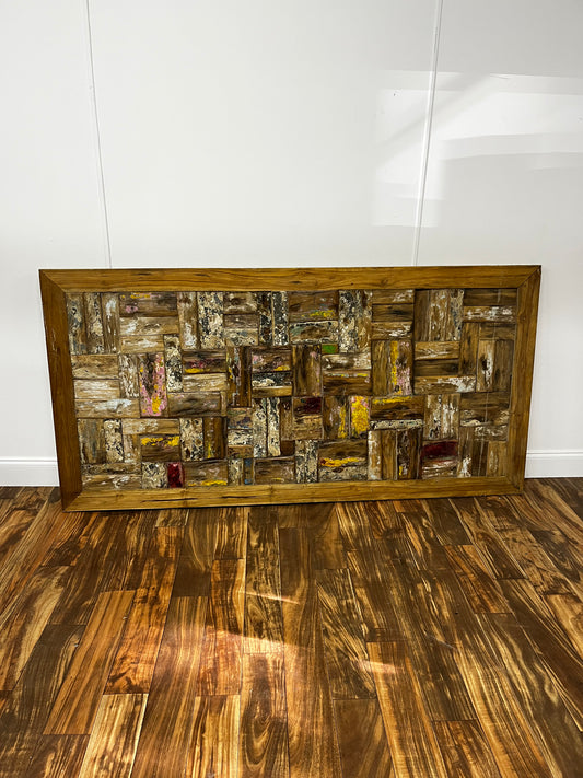 MULTI-COLOR PAINTED WOOD PANEL