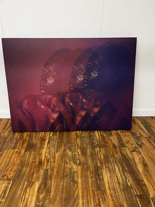 PURPLE GALAXY WOMAN MURAL