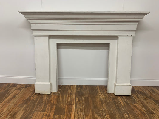 WHITE FIREPLACE, WITH MOULDING